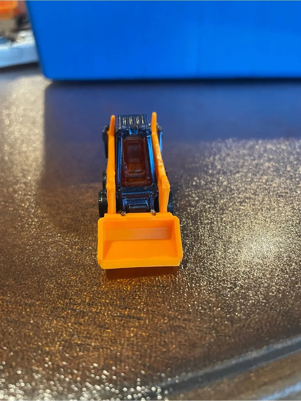 2009 Matchbox Skidster Toybox Construction Vehicle Blue Orange